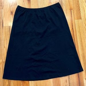 BLAIR Women's A-line Black Knit Skirt Elastic Waist side Pockets Size 2XL